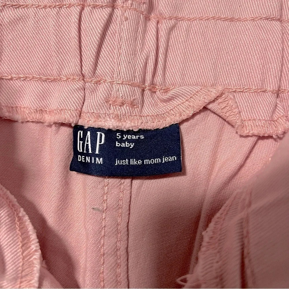 Gap Girls 5 Years “Mom Jeans” with Paperbag Elastic Waist Standard Pink NWOT